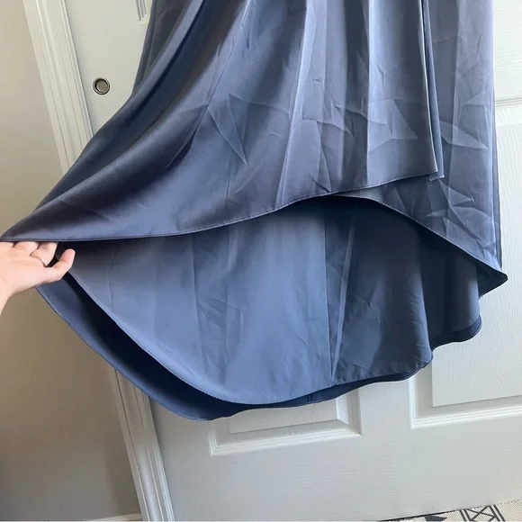 KAY UNGER Helena Hi-Lo Charmeuse Midi Dress - NEW WITH TAG - Picture 8 of 10